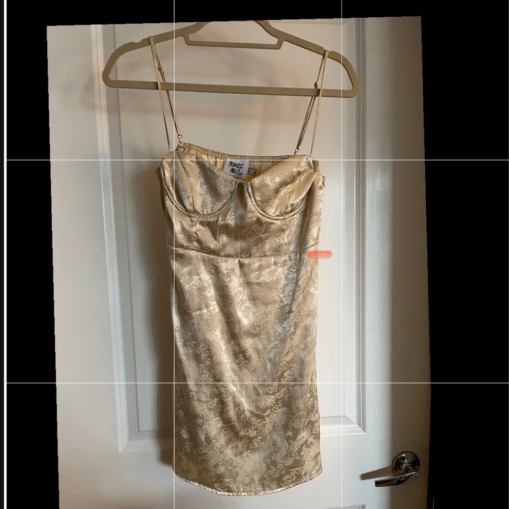 Satin print mini dress